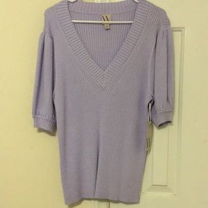 Lilac purple Worthington mid-sleeve Sweater size XXL